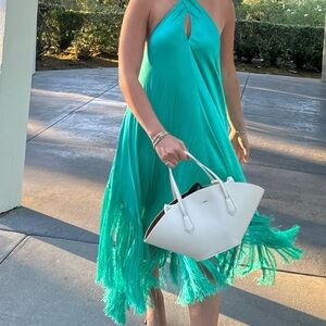 Cream Basket Handbag